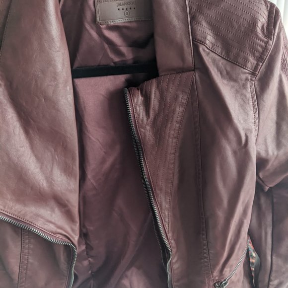 BLANKNYC faux leather jacket NWOT - Oxblood - Picture 3 of 6